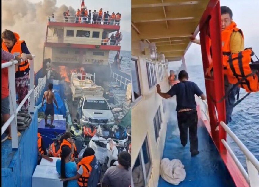 108 PEOPLE RESCUED, 10 HOSPITALISED AS FIRE BREAKS OUT ON KOH TAO FERRY