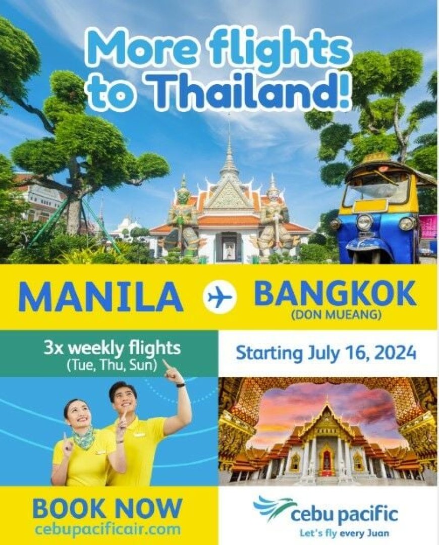 Cebu Pacific starts direct flights to Don Mueang Airport.