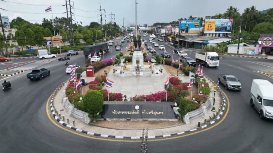 Phuket motorists disrupted by Heroines Underpass pole relocation