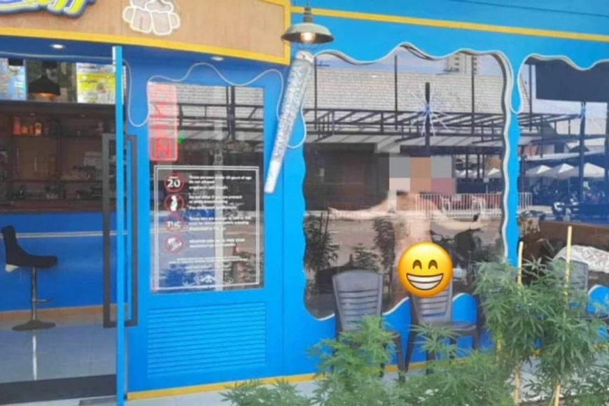 Foreign man caught standing naked in cannabis shop in Phuket