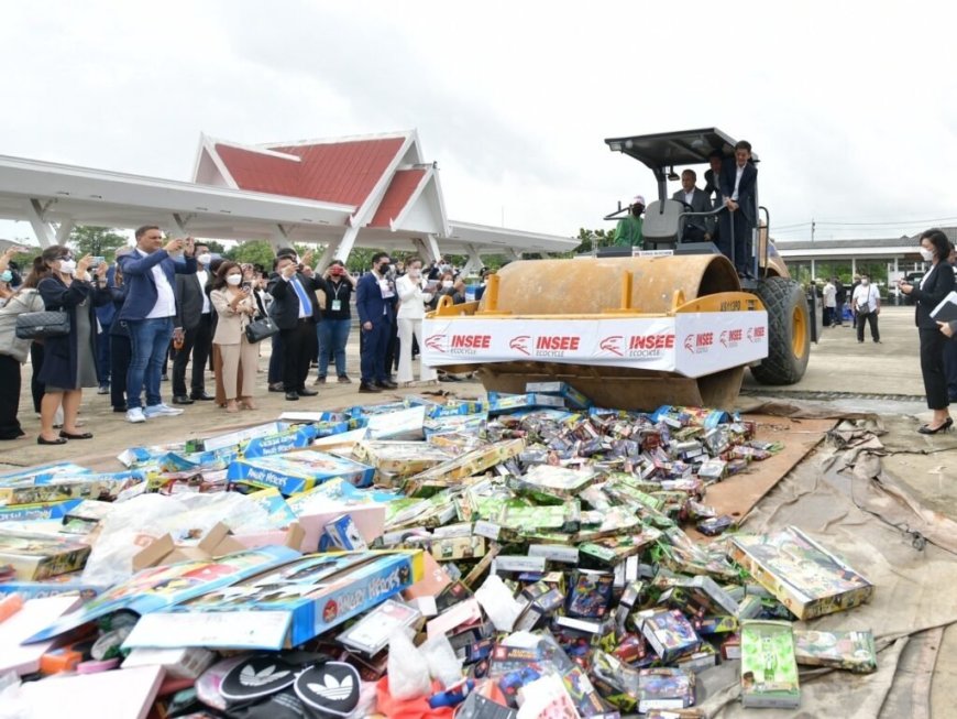 Thai government destroys counterfeit goods worth 325 million baht