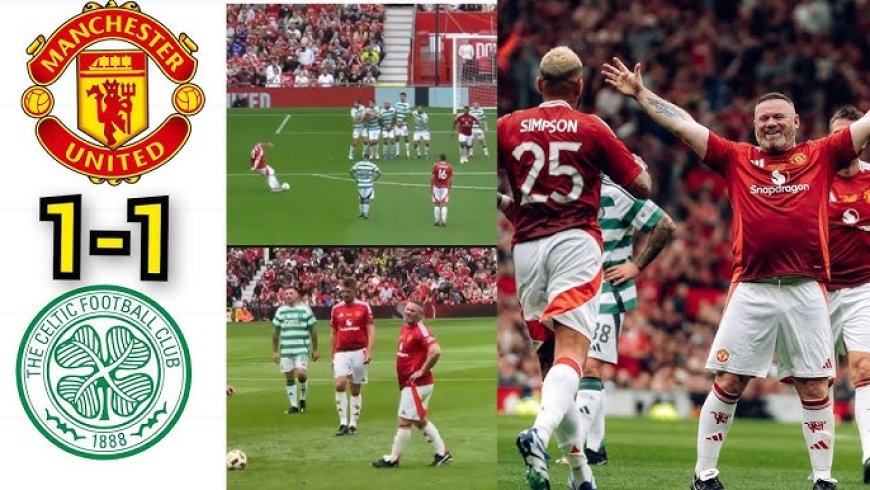 Wayne Rooney Scores Sensational Free-Kick, But Manchester United Legends Lose to Celtic in Penalty Shootout